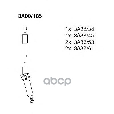 Провода в/в к-т Chrysler Voyager 3.3/3.8 00- BREMI арт. 3a00/185