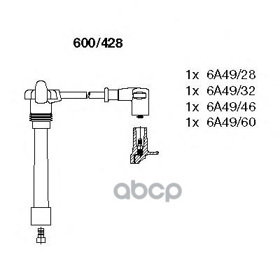 Провода В/В К-Т Fiat Bravo/Punto 98- BREMI арт. 600/428