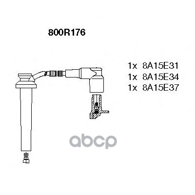 Провода в/в к-т Ford Mondeo 2.5 00- BREMI арт. 800r176