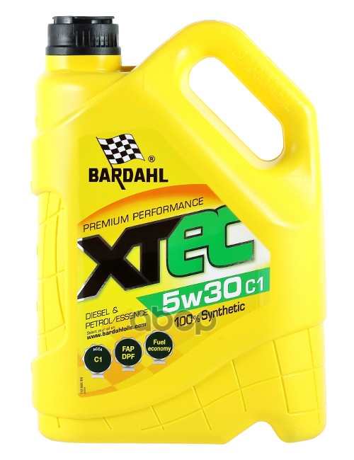 Моторное масло XTEC 5W30 C1 ACEA C1/C2 син. (5л) Bardahl арт. 36863