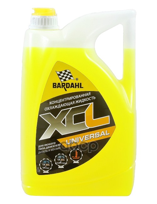 Xcl Universal Антифриз Концентрат G12+ Желтый, 5Л Bardahl арт. 7103