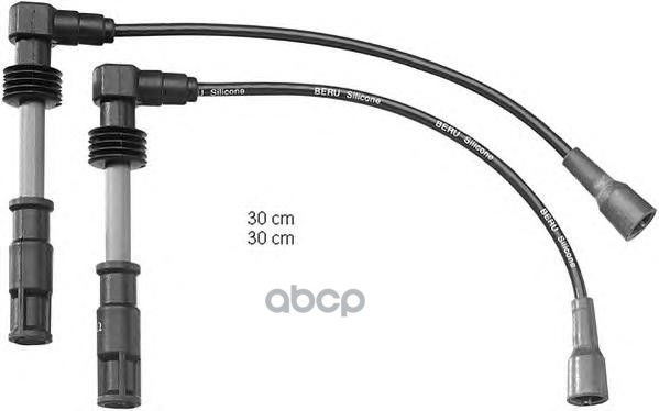 Провода высоковольтные (2шт/ 2 и 4 цилиндр) AUDI A4 VW Passat BERU ZEF1367 Beru арт. ZEF1367