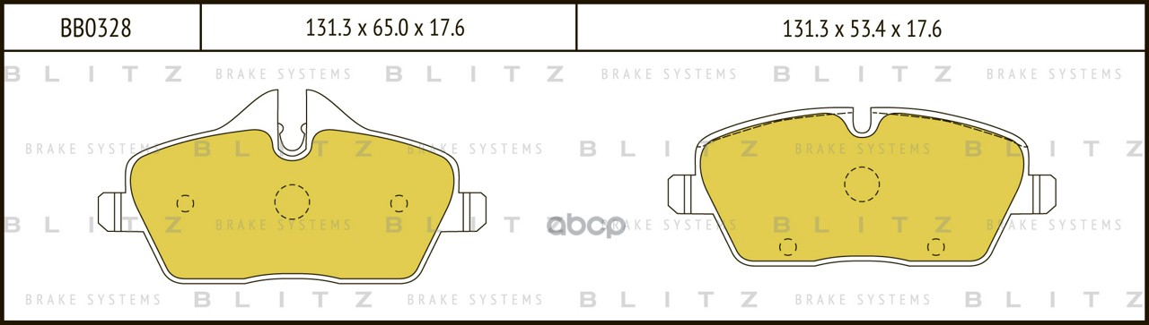 Колодки тормозные дисковые передние Blitz арт. BB0328