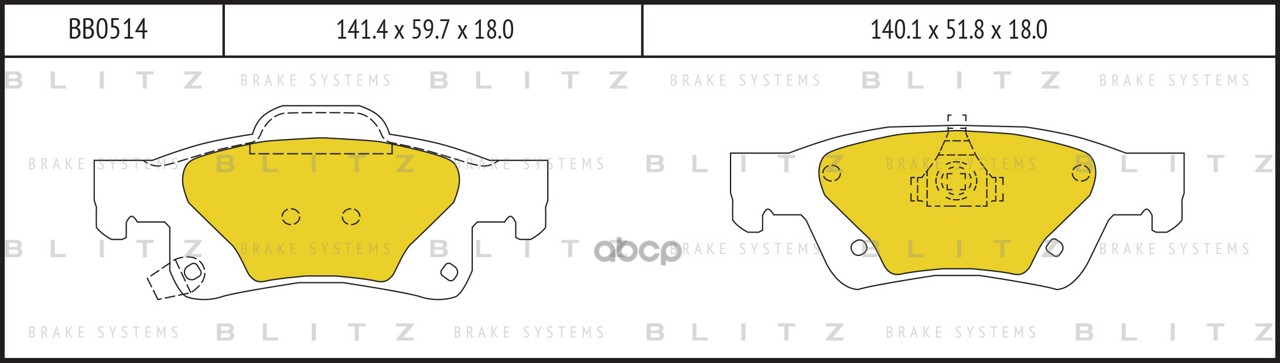 Колодки Тормозные Дисковые Jeep Grand Cherokee 10-> Blitz арт. BB0514