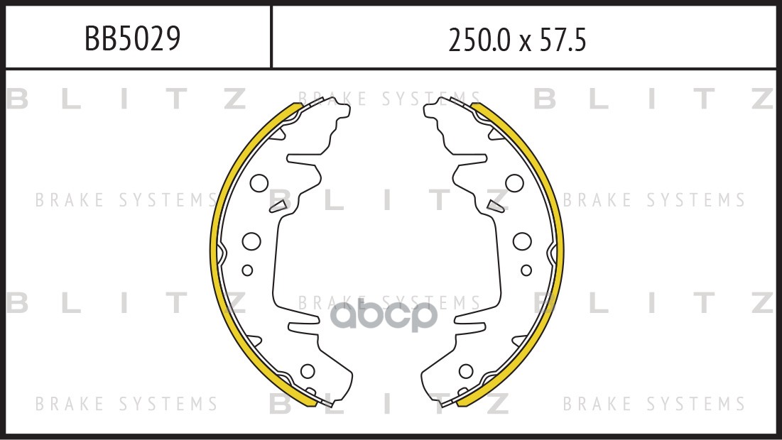 Колодки тормозные барабанные Blitz арт. BB5029
