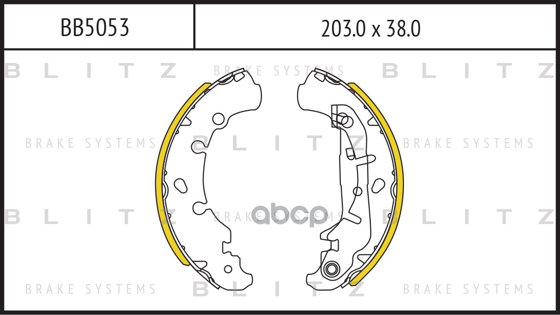 Колодки тормозные барабанные Blitz арт. BB5053