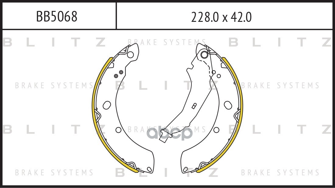 Колодки тормозные барабанные Blitz арт. BB5068