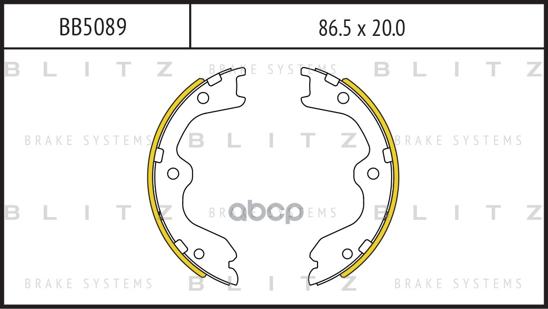 Колодки тормозные барабанные Blitz арт. BB5089