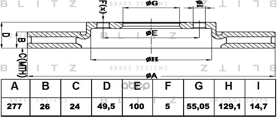 Диск тормозной передний вентилируемый TOYOTA Avensis 03- BS0368 Blitz арт. BS0368