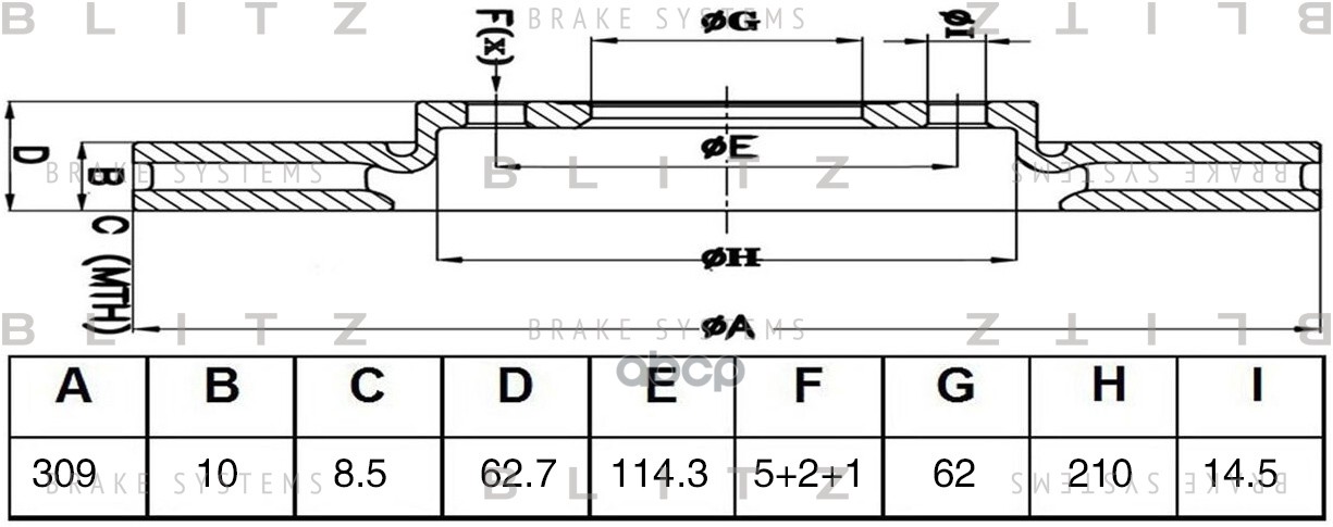 Диск тормозной задний Blitz арт. BS0472