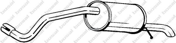 227-019 глушитель задняя часть!  Skoda Fabia, VW P Bosal арт. 227019