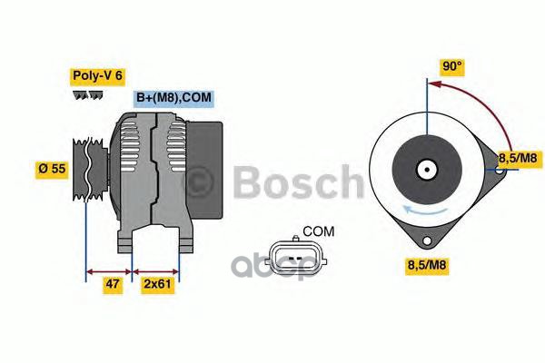 Генератор Bosch арт. 0986080800