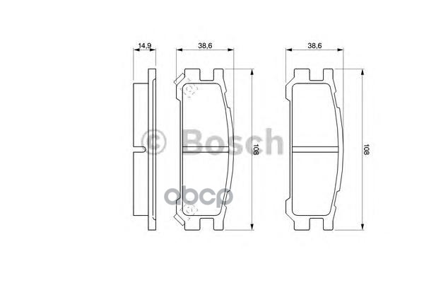 Колодки Тормозные Дисковые | Зад | Bosch арт. 0986461143