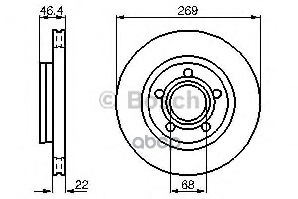 Диск Тормозной Audi: A8  94-02 Bosch арт. 0986478574