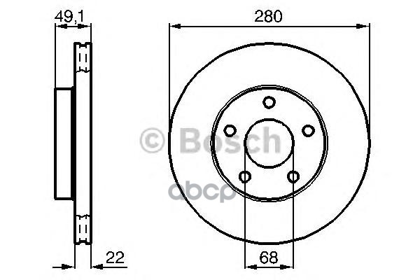 Диск Тормозной | Перед | Bosch арт. 0986478833