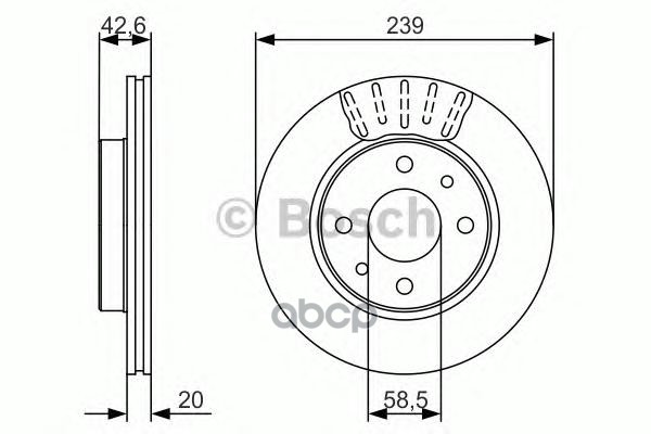 Диск тормозной передний Bosch арт. 0986479082