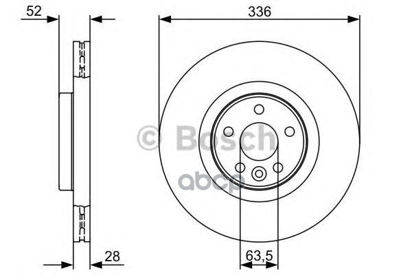 Тормозной Диск Передний 0986479395 Bosch арт. 0986479395