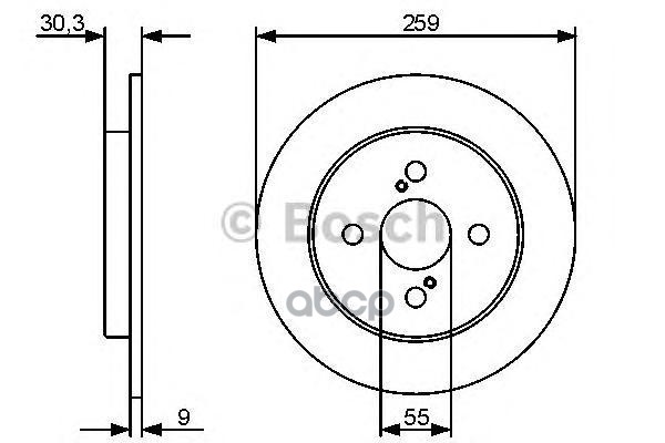 Диск Тормозной Задн Toyota: Auris (Nre15_, Zze15_, Ade15_, Zre15_, Nde15_) 1.8 Hybrid 06-, Iq (Kgj1_, Ngj1_) 1.0/1.33/1.4 D-4...