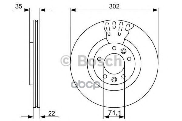 Диск Тормозной Citro?N: C6  05- Bosch арт. 0986479500