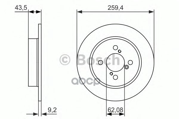 Диск Тормозной Suzuki: Swift Iv 10- Bosch арт. 0986479792