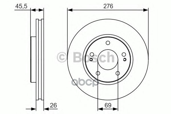 Диск тормозной Bosch арт. 0986479S00