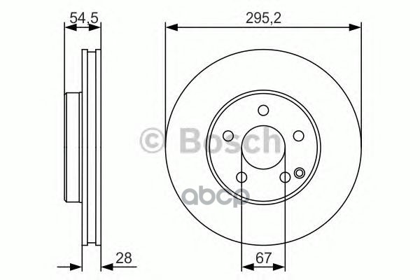 Диск Тормозной | Перед | Bosch арт. 0986479S07