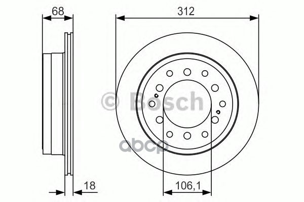Диск тормозной задний Bosch арт. 0986479S36