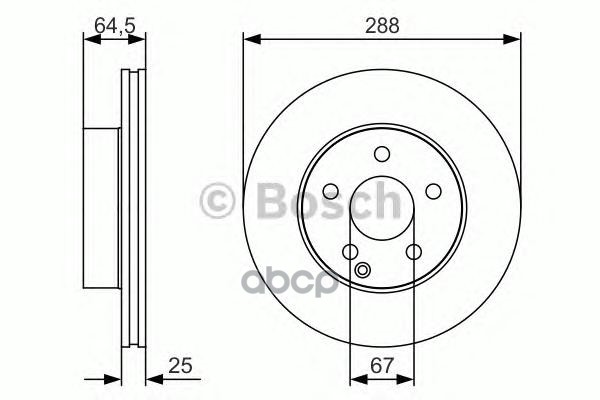 Диск Тормозной Передн Mercedes-Benz W204 07-14 Bosch арт. 0986479S83