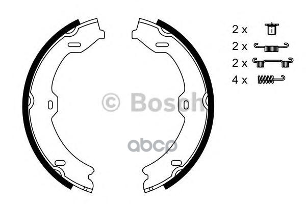 Колодки Тормозные Барабанные Mb: S-Class 05-, S-Class 06- Bosch арт. 0986487725