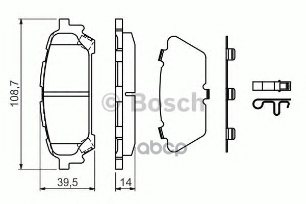 Колодки Тормозные Дисковые | Зад | Bosch арт. 0986494232
