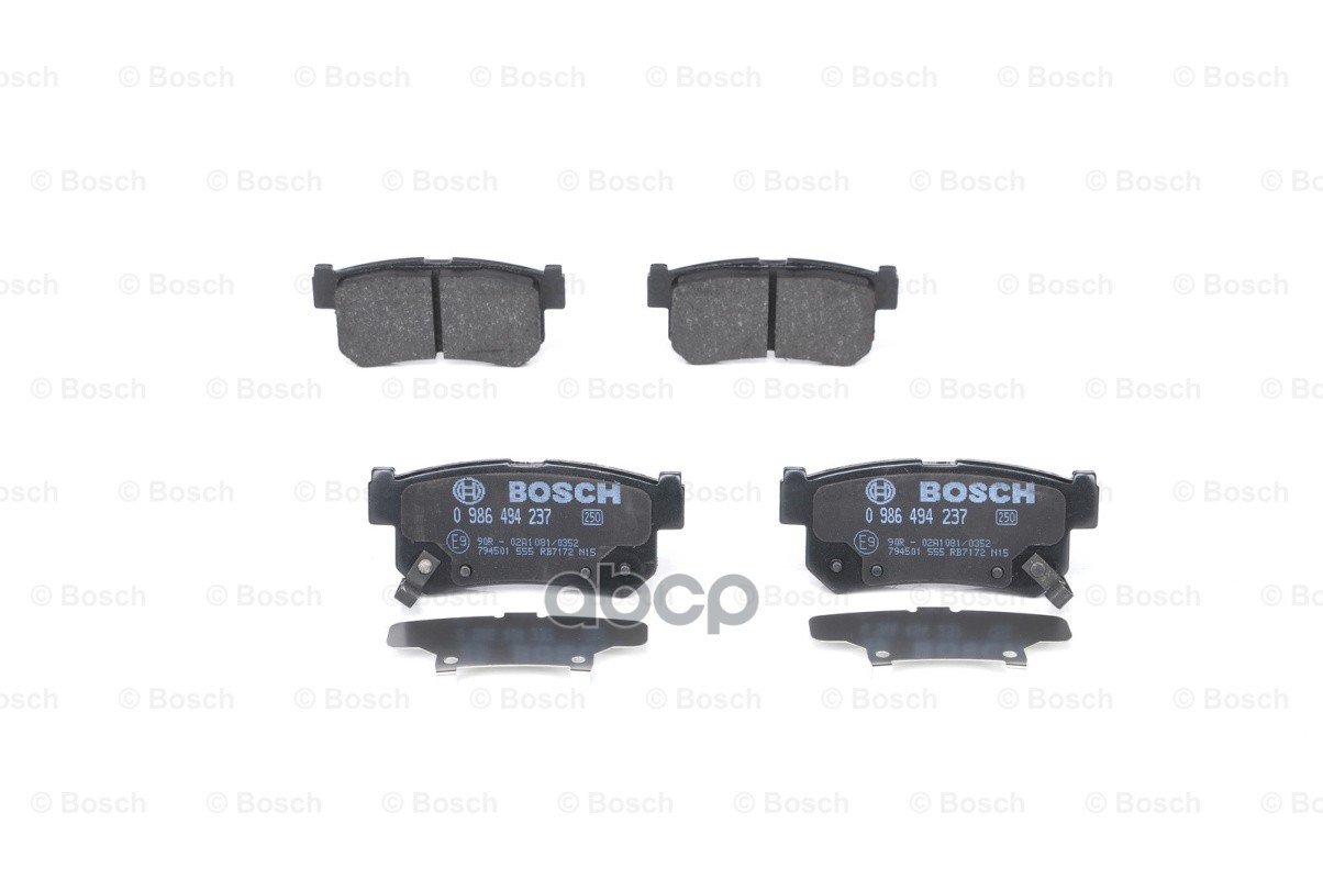 Колодки тормозные 0986494237 Bosch арт. 0986494237