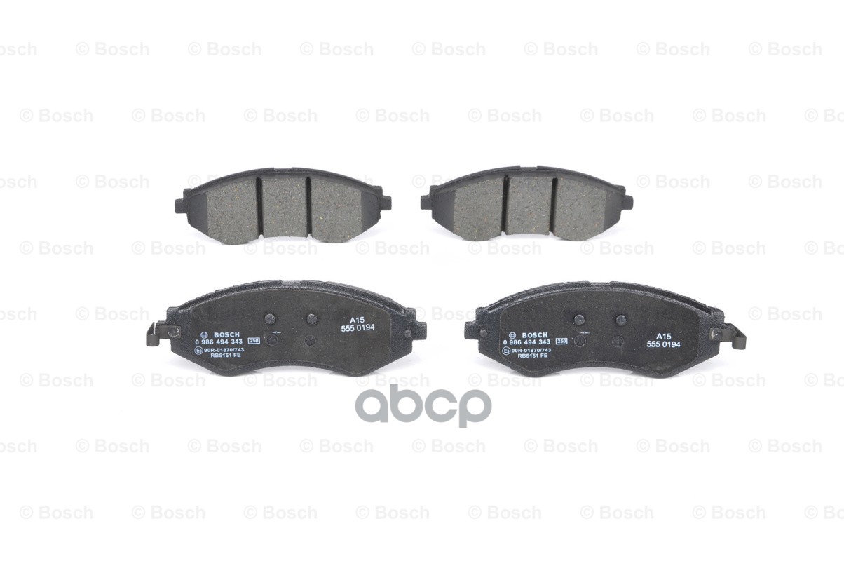 Колодки Тормозные Дисковые | Перед | Bosch арт. 0986494343