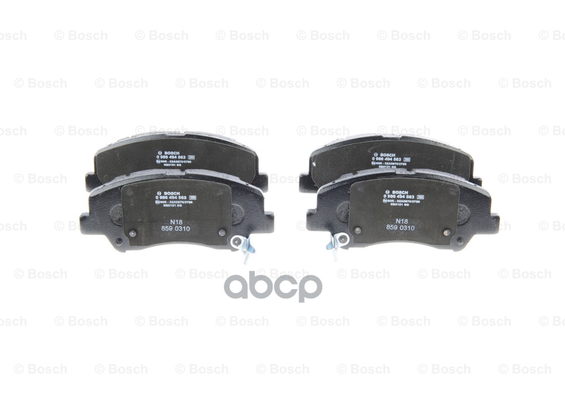 Колодки передние HYUNDAI SOLARIS 0986494563 Bosch арт. 0986494563
