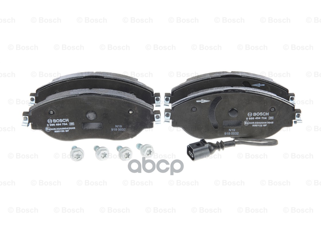 Колодки тормозные дисковые передние 0986494704 Bosch арт. 0986494704