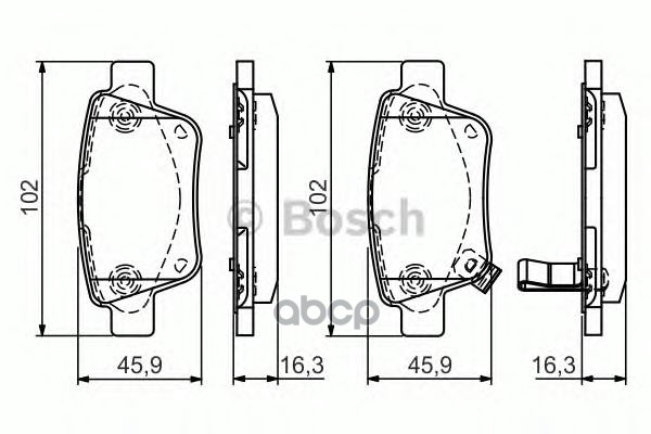 Колодки Тормозные Дисковые Зад Bosch арт. 0986495073