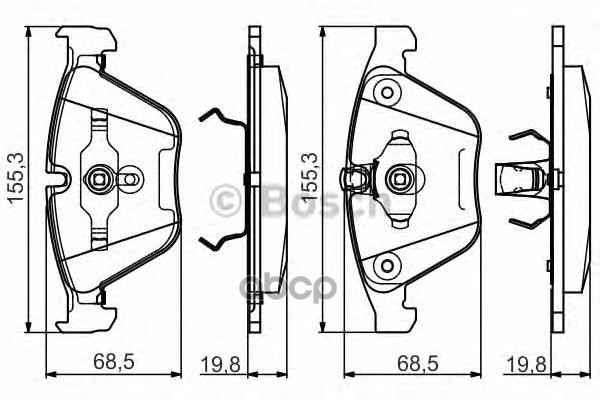 Колодки Тормозные Дисковые Premium 2, Передн, Bmw 7 01-05/05-08/08-10, 5 03-05/05-10, 3 06-09/09- ,X1 09-11 Bosch арт. 098649...