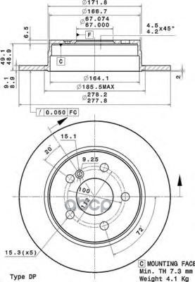 Диск тормозной Brembo Painted Disc 08.A737.11 Brembo арт. 08.A737.11
