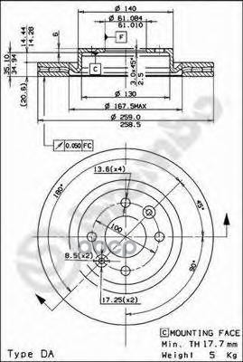 Диск тормозной 09.5802.24 Brembo арт. 09.5802.24