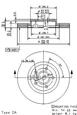 Диск тормозной 09.9468.11 Brembo арт. 09.9468.11