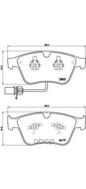 Колодки тормозные дисковые передние BENTLEY CONTINENTAL Convertible (3W_, 394) 06/06-11/18 / BENTLEY Brembo арт. P05003