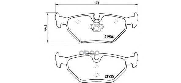 Колодки тормозные (Сзади) BMW 3-Series 90-06 / Z4 02-08 Brembo арт. P 06 025