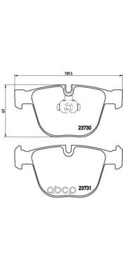 Колодки тормозные (Сзади) BMW 1-Series 07-13 / 5-Series 03-10 Brembo арт. P 06 026
