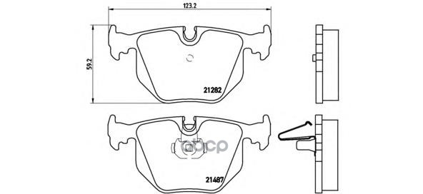 Колодки тормозные дисковые зад Brembo арт. P06044