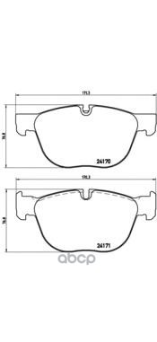 Колодки тормозные дисковые перед Brembo арт. P06049