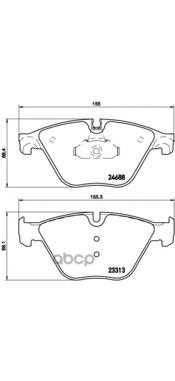 Колодки тормозные дисковые перед Brembo арт. P06074
