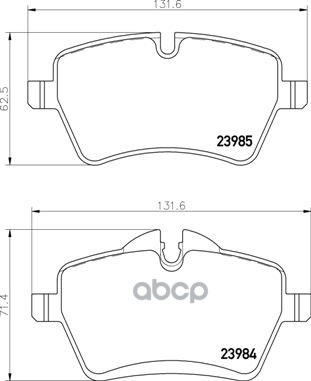 Колодки тормозные дисковые передн. MINI (R56) 11/05-11/13 / MINI CLUBMAN (R55) 12/12-06/1 Brembo арт. p06086