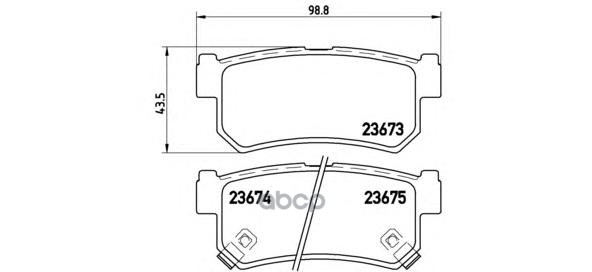 Колодки тормозные дисковые задн. DAEWOO REXTON (GAB_) 04/02-> / ROEWE (SAIC) W5 08/11-> / SSANGYONG Brembo арт. p15010