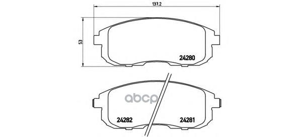 Колодки тормозные дисковые передн. FIAT SEDICI (FY_) 06/06-10/14 / NISSAN CUBE (Z12) 09/07-> / SUZU Brembo арт. p23126
