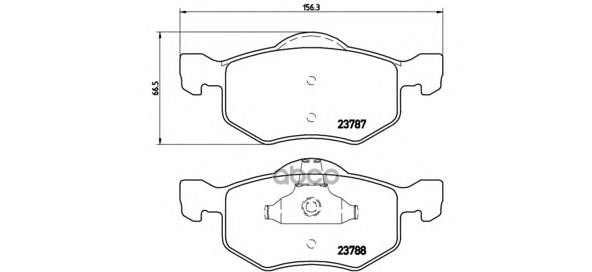 Колодки тормозные дисковые передн. FORD MAVERICK 02/01-> / FORD USA ESCAPE 01/01-07/07 / MAZDA TRIB Brembo арт. p24056