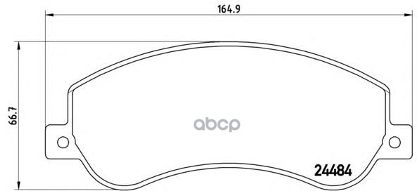 Колодки тормозные дисковые передн. FORD TRANSIT Box 04/06-> / FORD TRANSIT Bus 04/06-> / FORD TRANS Brembo арт. p24064